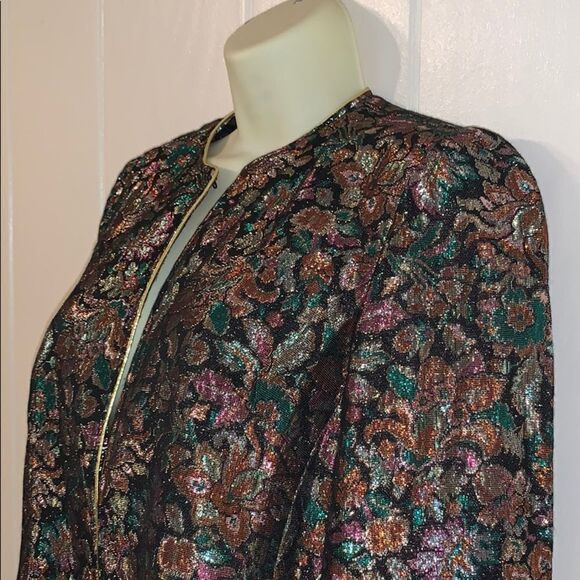 Vtg Denise Fashions sparkly brocade jacket - Picture 2 of 8